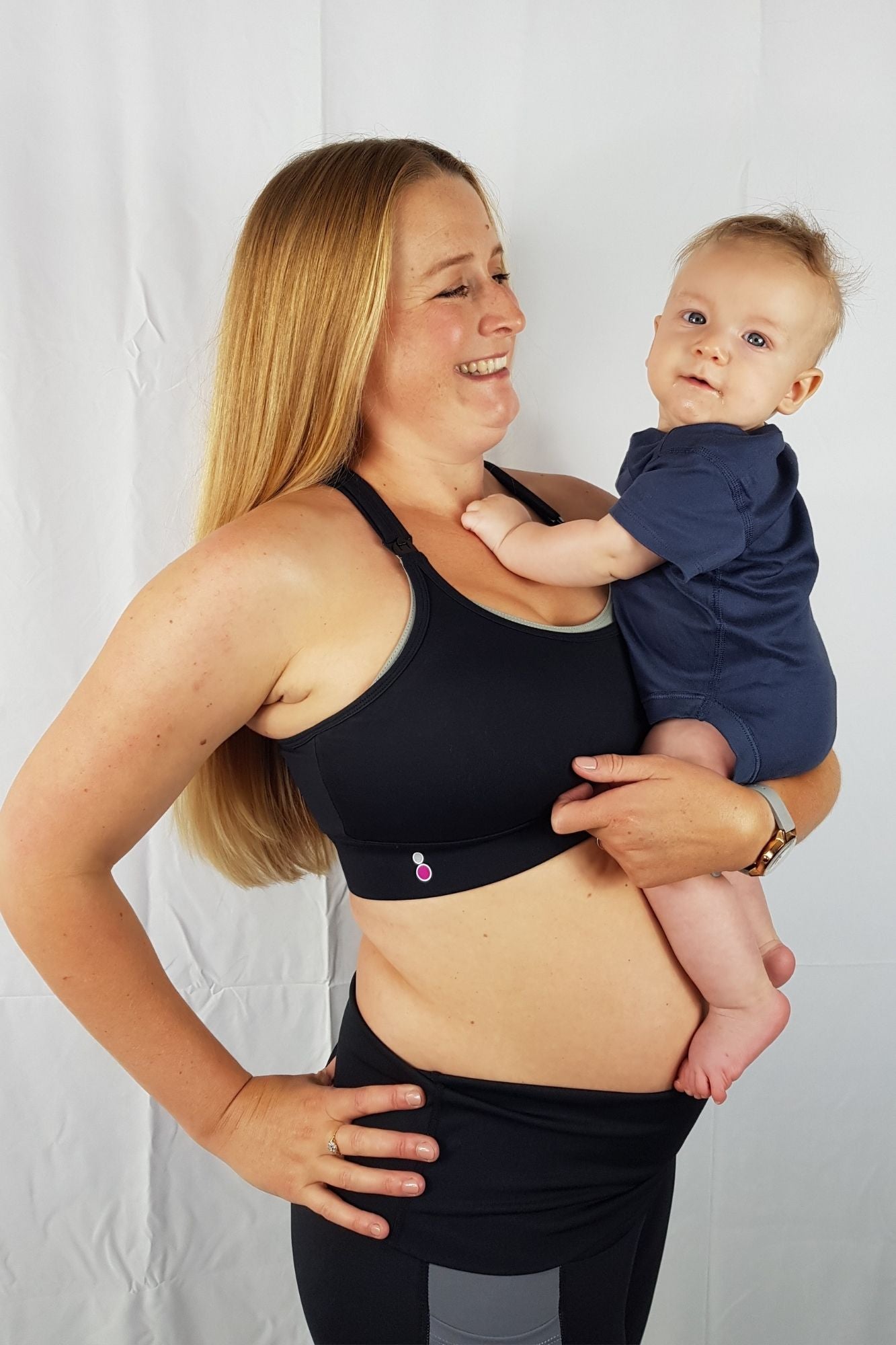 High Impact  Maternity and Feeding Sports Bra Black