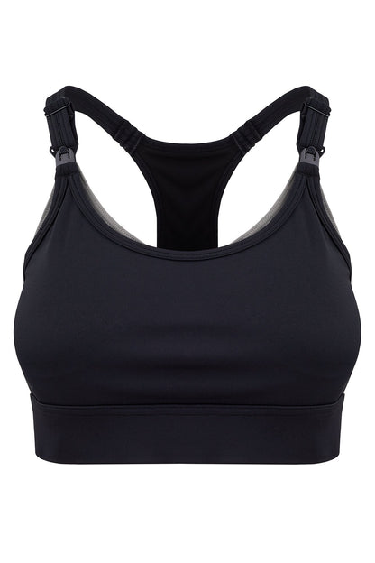 High Impact  Maternity and Feeding Sports Bra Black