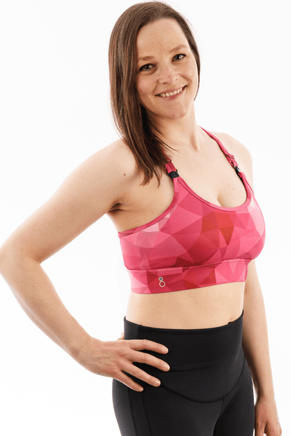 Maternity and Feeding Sports Bra Pink High Impact Nursing Sport Bra FittaMamma